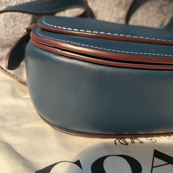 Coach 1941 Saddle Bag 23. Like new. Dark denim. - Picture 6 of 14
